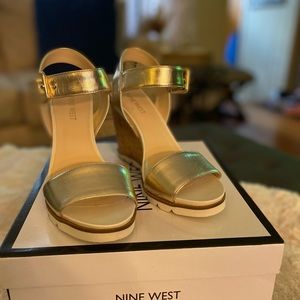 Nine West metallic wedges - NWGROIGEN IT GOLD MT